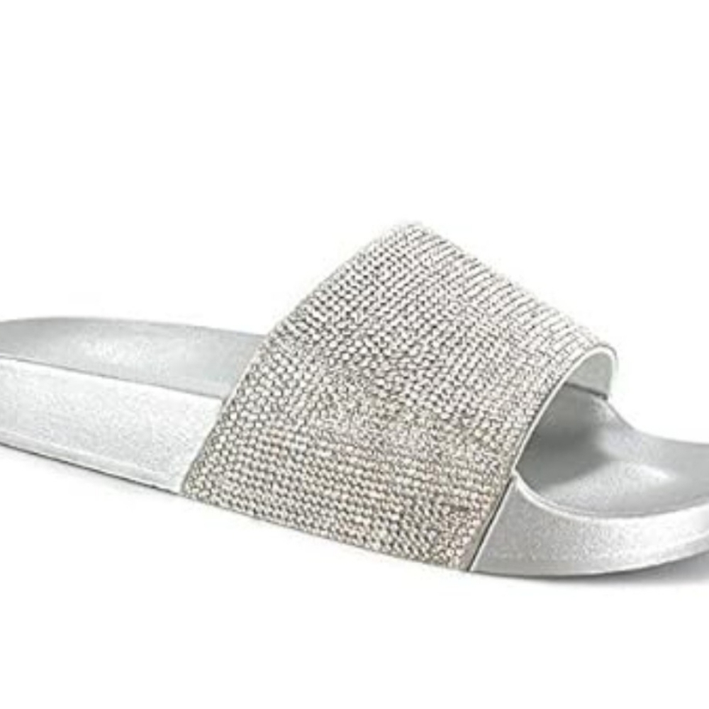 Silver Slides  women size 10